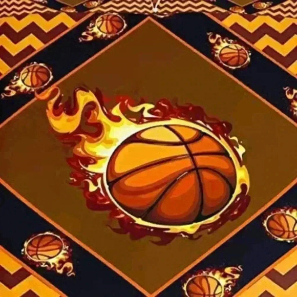 Unknown Other - Basketball Twin Duvet Cover with 1 pillow sham Zipper Closure